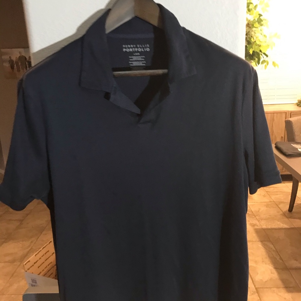 Perry Ellis polo shirt - large - black
